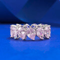 wholesale S925 silver full diamond pave 5*7 pear-shaped row diamond ring, cross-borderins style-0-2