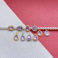 wholesale S925 ancient method gold-plated silver setting with natural amethyst crystal gourd spacer bead pendant bracelet necklace drop pendant-A silver pendant