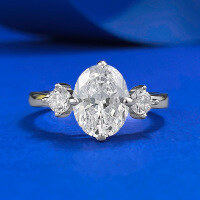 wholesale S925 Silver 7*9 Oval High Carbon Diamond Ring for Women,Ins,-R1111 White Diamond Ring Size 7