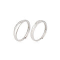 wholesale Metal Material: 925 Sterling Silver A pair of minimalist open-adjustment couple rings in Japanese and Korean style, lightweight luxury, suitable for engraving, an idealgift-0-4