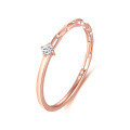 wholesale 18K Gold Niche Design Cultivated Diamond Ring Hollow Rose Gold Pave Diamond K Gold Ring Individuality-0-3