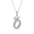 wholesale 925 silver popular 26-letter alphabet necklace for women, stylish and elegant moissanite cross-border collarbone chain-0-19