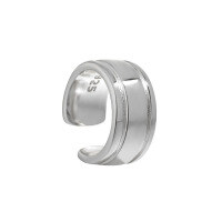 wholesale S925 Sterling Silver 550 Korean Version Ins Small Design Minimalist Textured Glossy Ear Clip for Men and Women Unisex No Piercing-Platinum 925 silver