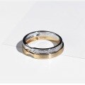 wholesale 18K Gold Ring Circle AU750 Women's Diamond Vintage Brushed Moissanite Ring, 14K Plain Gold Couple's Ring, 9K Plain Gold Ring-0-1