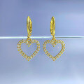 wholesale 925 Silver Hollow-out Heart Earrings for Women, New Style from MuJing Jewelry, Popular Influencer Same Style, Versatile Wholesale Earrings-0-0