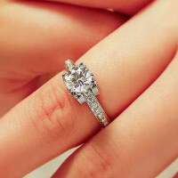 wholesale 925 Silver Classic 65mm Bull Head Four-Prong Ring, Zhuo Zhifan Jewelry's New Cross-Border Hot Seller on AliExpress-R1446 White Diamond Bull Head Ring Size 8