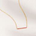 wholesale 10k Gold Japanese Retro Minimalist Style Ruby Necklace, Jewelry Source Manufacturer Wholesale-0-1