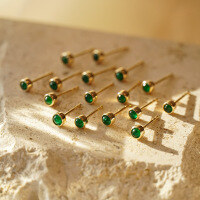 wholesale S925 Sterling Silver Red Elk Full Body Stud Earrings, Minimalist Fashion Basic Versatile Earrings, Light Luxury Retro-BE0189-Gold 925 Silver