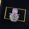 wholesale S925 Silver New Style High Carbon Diamond 10*15 Pink Diamond Ring Luxury European and American Style for AliExpress Cross-Border-0-3