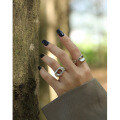 wholesale 18K gold-plated S925 sterling silver open ring, Korean version ins minimalist style-0-2