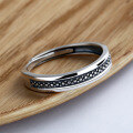 wholesale S925 Sterling Silver Geometric Minimalist Open Adjustable Ring for Women, Japanese Korean Retro Fashion Creative Niche Design-0-1