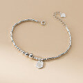 wholesale S925 Silver Exquisite Minimalist Bamboo Knot Dzambhala Pendant Charming Carved Bead Bracelet S7889-0-3