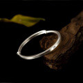 wholesale 9999 Pure Silver Lotus Ancient Method Matte Adjustable Silver Bangle for Women, Retro Niche Design Chinese Style Jewelry-0-3