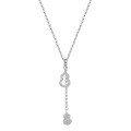 wholesale S925 Sterling Silver Fashion Fu Lu Shuang Quan Full Diamond Fringe Gourd Necklace, Niche Design Women's Collarbone Chain Jewelry-0-5