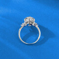 wholesale S925 Gold-Plated Silver with 8*12 Oval Ice-Cut High-Carbon Diamond Ring, Cross-Border Best Seller-0-2