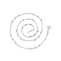 wholesale S925 Sterling Silver Women's Necklace Chain Without Pendant Men's Bead Chain Collarbone Chain High-End Sense Sweater Chain Plain Chain-0-25