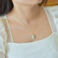 wholesale 18K gold set with natural Hetian jade Qinghai material Pi Xiu pendant, unisex style, green jade Pi Xiu jade pendant necklace-0-4