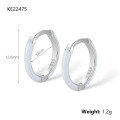 wholesale S925 sterling silver trendy new multi-color circle hoop ear cuff fashionable and novel European and American earrings for women-0-6