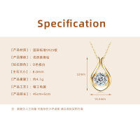 S925 Silver Interwoven Necklace with D Color Moissanite, High-End Luxury Fashion Commuter Collarbone Chain for Foreign Trade Wholesale-Flower Bud Necklace [K Gold]  925 Silver