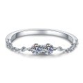 Metal Alloy Minimalist Moissanite Tail Ring for Women, Korean Style Wholesale-0-3