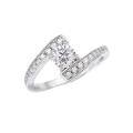 S925 Silver 05ct Moissanite Starry Trail Women's Wedding Ring with Certificate-0-3