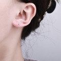 S925 Sterling Silver Full-Drill Zircon Vintage-Inspired Stud Earrings, Wholesale-0-2
