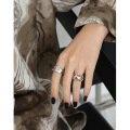 wholesale S925 sterling silver 441 Korean-style wide band silver ring, ins for women-0-3