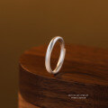 wholesale Sterling silver minimalist sandblasted couple's ring plain band pair gift-0-6