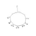 wholesale S925 silver Korean-style new fashion silver-plated elegant star bamboo knot sand bead bracelet for women ankle chain New arrival-0-4