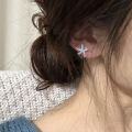 wholesale Sterling silver S925 blue starfish ear studs,-0-2