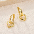 wholesale 925 Silver Cross-Border Hot-Selling High-End Love Zircon Ear Clips Heart-Shaped Hoop Earrings for Stacking-0-1