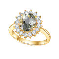wholesale S925 silver plated with 14k gold, natural green amethyst gemstone ring with fashionable and lightweight luxury design-0-4