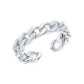 wholesale S925 Sterling Silver Chain Ring Fashion Minimalist Elegant Personality Trend Versatile Adjustable Open Ring-0-0