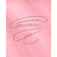 wholesale 925 Sterling Silver Freshwater Pearl Necklace for Women, Autumn Winter Minimalist Luxe Small Collarbone Chain Valentine's Day Gift-08 Box Chain 40cm+5cm Extension White Gold &gt; 925 Silver