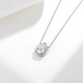 wholesale S925 silver gold-plated hypoallergergic, HW classic same style 2-carat teardrop full moissanite women's daily necklace-0-2