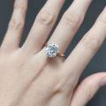 wholesale 9/10/14/18k Gold Minimalist Egg-Shaped 5ct Moissanite Engagement Ring with Certificate-0-3