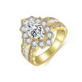 wholesale 18k Gold Plated Silver 6*12mm Marquise 2-Carat Full Moissanite Ring for Women-0-5