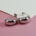 wholesale 925 Sterling Silver New High-end Curved Teardrop Bean Stud Earrings, Minimalist and Stylish Silver Needle French Earrings-0-1