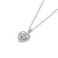 wholesale 18k Gold Plated S925 Silver Cross-border Hot Selling Classic 7mm Heart-shaped Moissanite Diamond Passes Diamond Tester Pen Women's Love Pendant Necklace-0-4