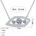 S925 Sterling Silver Moissanite Wide-Eye Pendant, Trendy and Versatile Gift-0-3