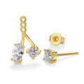 S925 Sterling Silver Moissanite Earrings, Simple and Versatile, Two-Way Wear-0-5