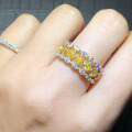 wholesale S925 silver new imported high-carbon diamond 4*4 fat square row ring for women,-0-1
