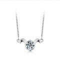 925 Silver Zodiac Pendant with 1-Carat Moissanite Necklace for Women-0-4