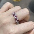 S925 Silver Women's Ring with 02ct Lab Ruby, Minimalist and Luxe-0-3