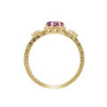 wholesale 10K Gold ArtLi Jewelry Natural Light Amethyst Ring Women's Japanese Elegant Retro Ring Factory Supply-0-3