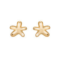 wholesale S925 Silver Plated 14K Gold Japanese Retro Design Mini Floral Stud Earrings-Mini Flower Earrings 925 Silver
