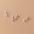 wholesale S925 Sterling Silver Mini Beaded Spiral Stud Earrings, Japanese-style Girly Elegant Accessories G9798-0-0