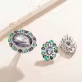 wholesale S925 Sterling Silver Spring Summer Popular Luxury Crystal Earring Gift Cross-border Europe and America Inlaid with Colored Gemstone Ear Stud New Style-0-3