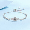 wholesale Pt925 Silver Moissanite Bracelet for Women, Fashion Minimalist, Plated with Pt950 Gold, Exquisitely Adjustable, Ready-to-Ship Wholesale-0-7