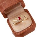 wholesale S925 Sterling Silver Entire Red Elk Couple Rings, Original and Niche Gift for Her on 520 Day-0-4